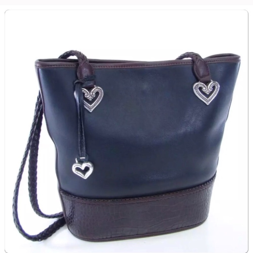 Brighton, Black & Brown Leather Shoulder Bag/Tote